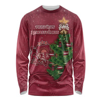 Latvia Christmas Long Sleeve Shirt Xmas Tree Latvija - Wonder Print Shop
