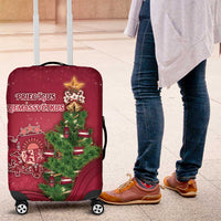 Latvia Christmas Luggage Cover Xmas Tree Latvija - Wonder Print Shop
