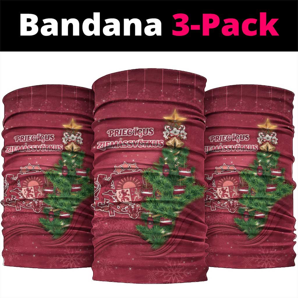 Latvia Christmas Neck Gaiter Xmas Tree Latvija - Wonder Print Shop