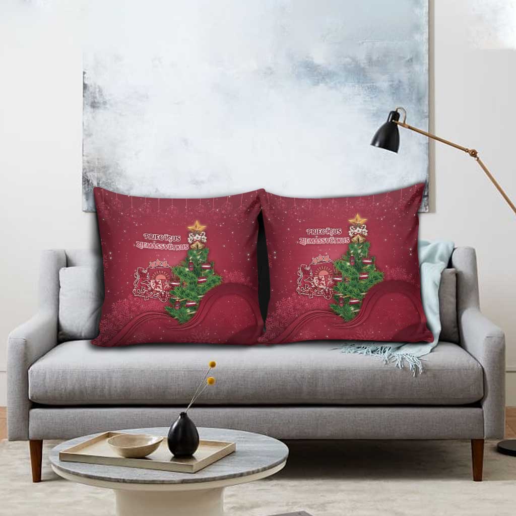 Latvia Christmas Pillow Cover Xmas Tree Latvija - Wonder Print Shop