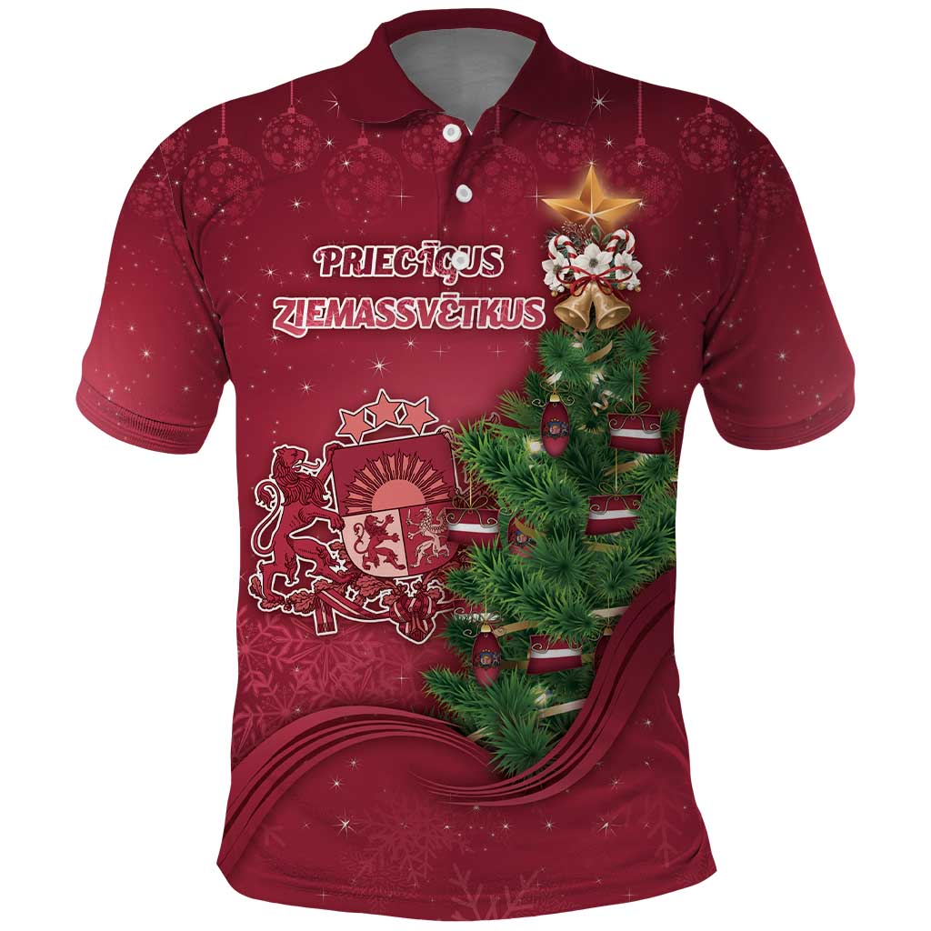 Latvia Christmas Polo Shirt Xmas Tree Latvija - Wonder Print Shop
