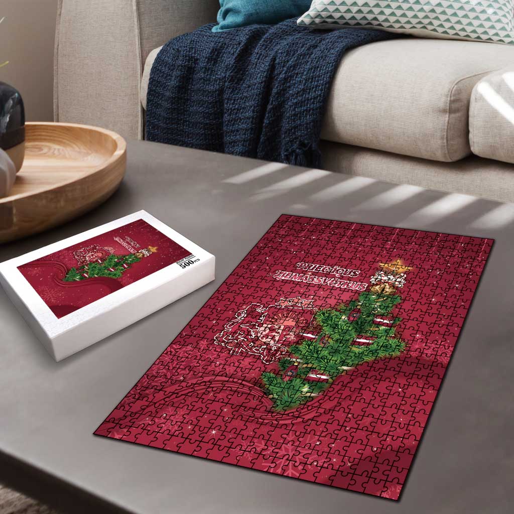 Latvia Christmas Puzzle Xmas Tree Latvija - Wonder Print Shop