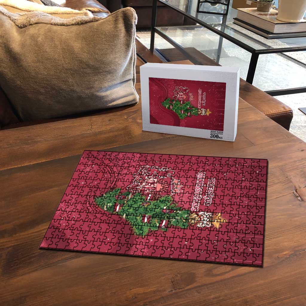 Latvia Christmas Puzzle Xmas Tree Latvija - Wonder Print Shop