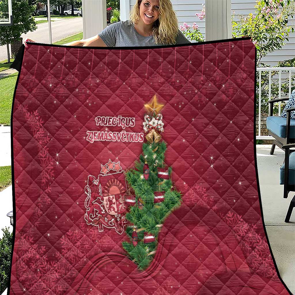 Latvia Christmas Quilt Xmas Tree Latvija - Wonder Print Shop