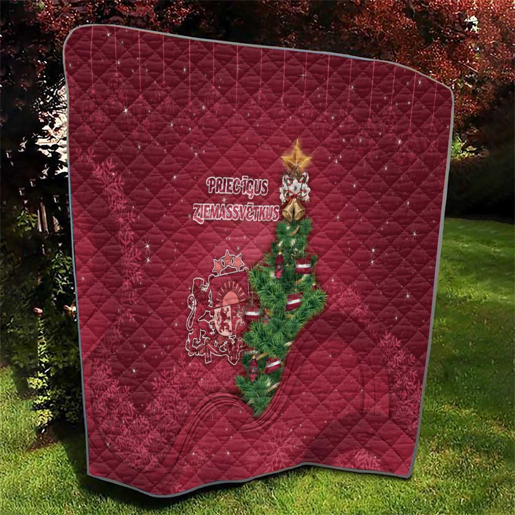 Latvia Christmas Quilt Xmas Tree Latvija - Wonder Print Shop
