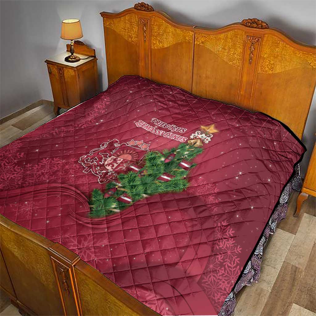Latvia Christmas Quilt Xmas Tree Latvija - Wonder Print Shop