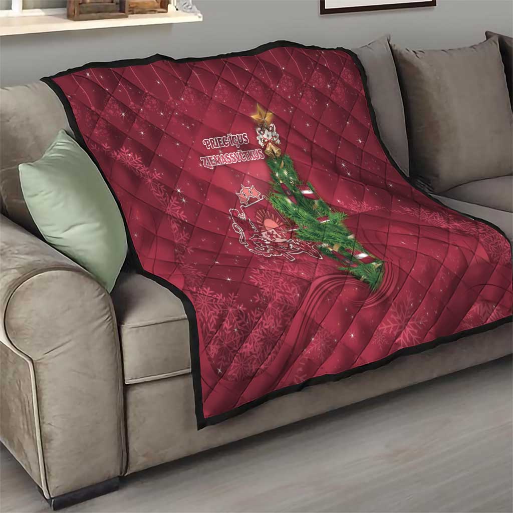 Latvia Christmas Quilt Xmas Tree Latvija - Wonder Print Shop