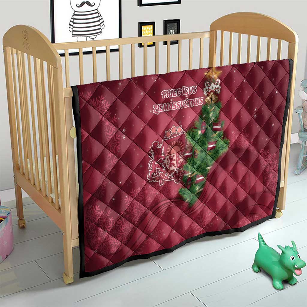 Latvia Christmas Quilt Xmas Tree Latvija - Wonder Print Shop
