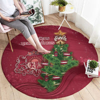 Latvia Christmas Round Carpet Xmas Tree Latvija - Wonder Print Shop