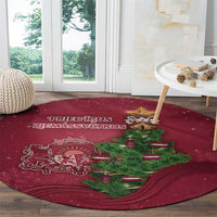 Latvia Christmas Round Carpet Xmas Tree Latvija - Wonder Print Shop