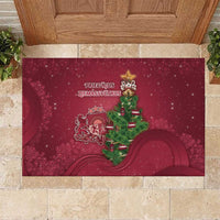 Latvia Christmas Rubber Doormat Xmas Tree Latvija - Wonder Print Shop