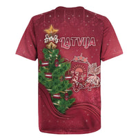 Latvia Christmas Rugby Jersey Xmas Tree Latvija - Wonder Print Shop