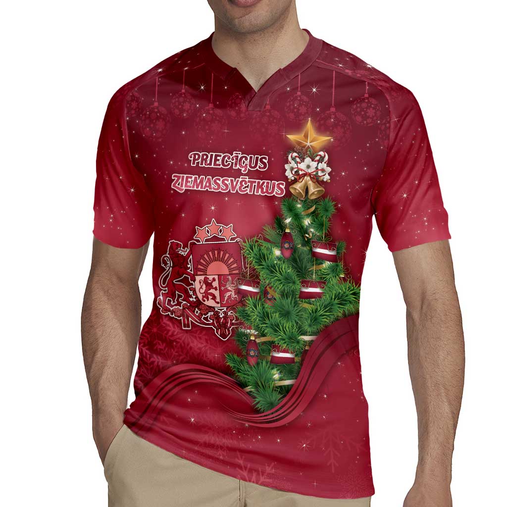 Latvia Christmas Rugby Jersey Xmas Tree Latvija - Wonder Print Shop