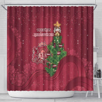 Latvia Christmas Shower Curtain Xmas Tree Latvija - Wonder Print Shop