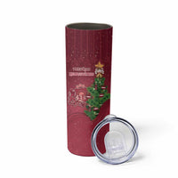 Latvia Christmas Skinny Tumbler Xmas Tree Latvija - Wonder Print Shop