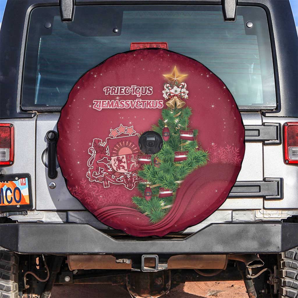 Latvia Christmas Spare Tire Cover Xmas Tree Latvija - Wonder Print Shop