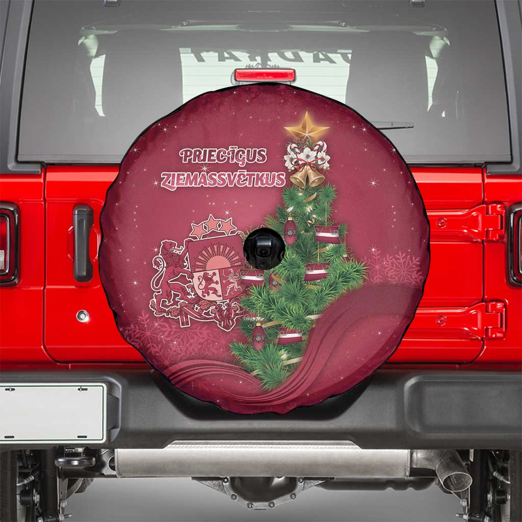 Latvia Christmas Spare Tire Cover Xmas Tree Latvija - Wonder Print Shop