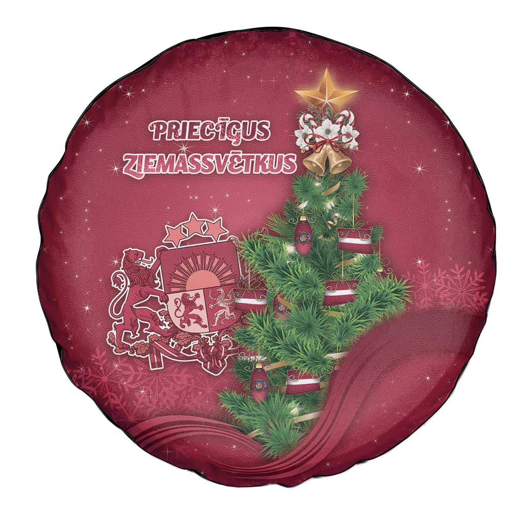 Latvia Christmas Spare Tire Cover Xmas Tree Latvija - Wonder Print Shop