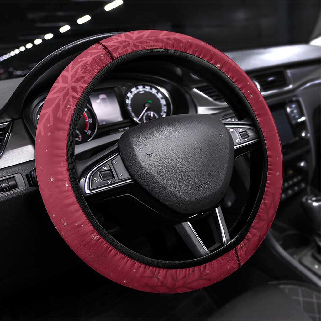 Latvia Christmas Steering Wheel Cover Xmas Tree Latvija - Wonder Print Shop