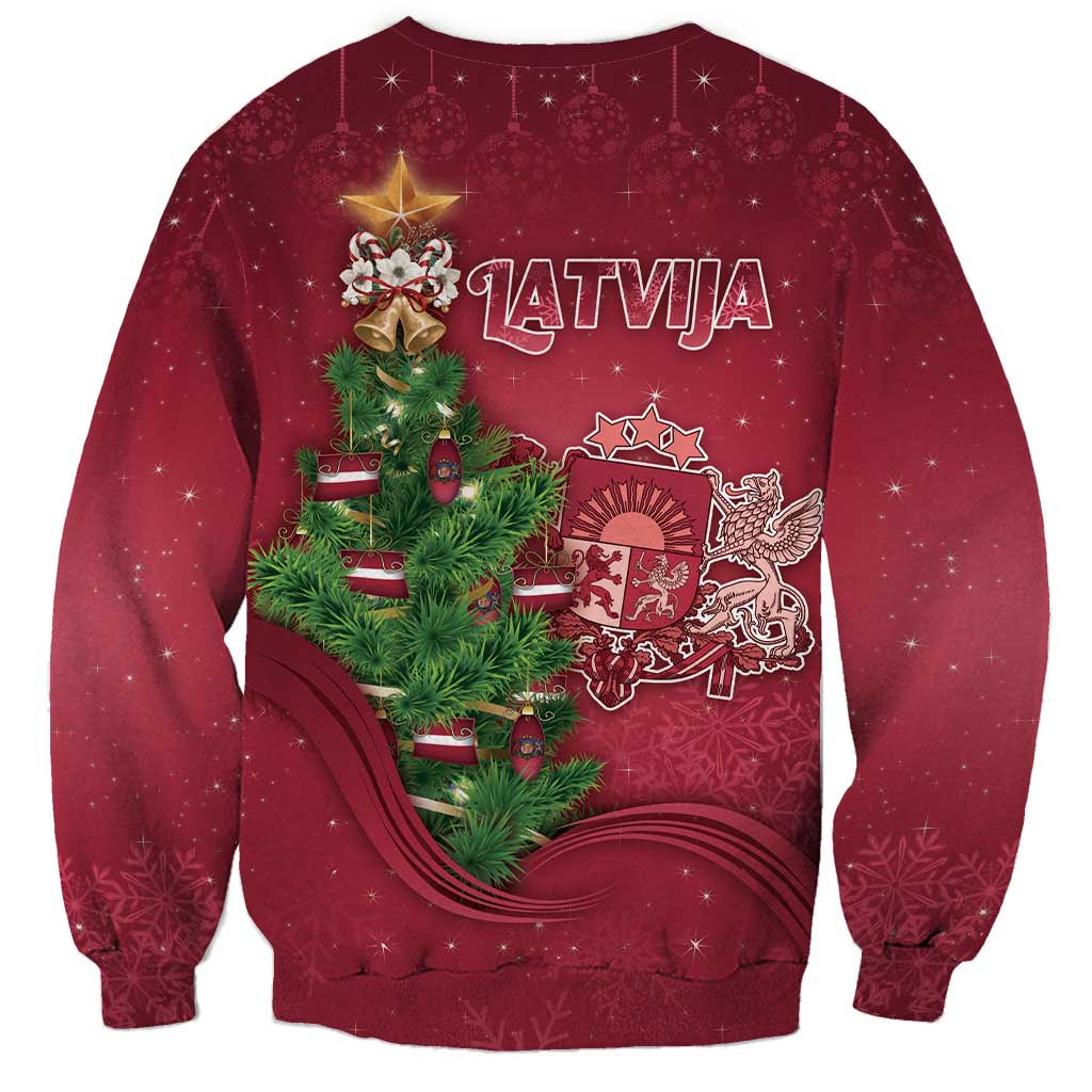 Latvia Christmas Sweatshirt Xmas Tree Latvija - Wonder Print Shop