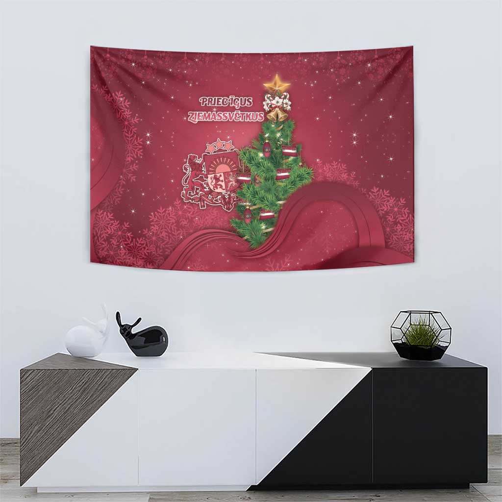 Latvia Christmas Tapestry Xmas Tree Latvija - Wonder Print Shop