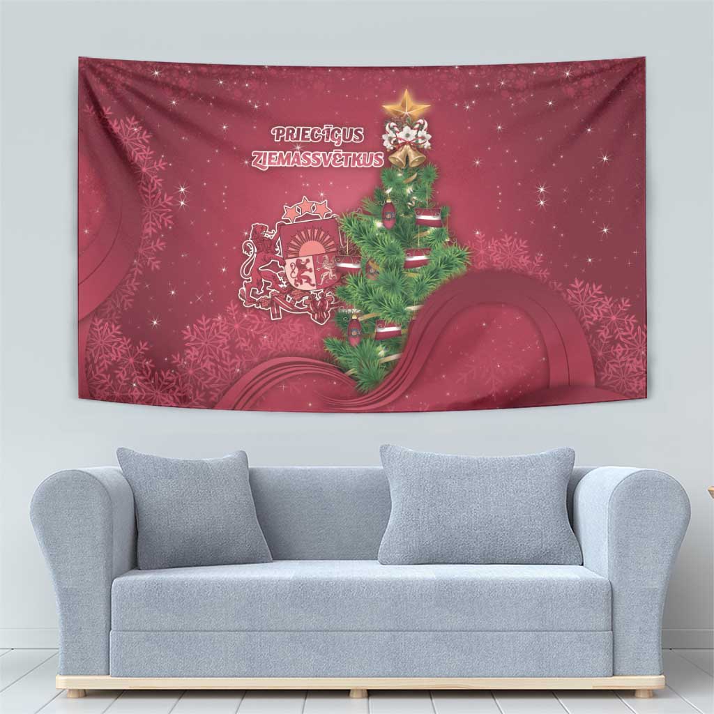 Latvia Christmas Tapestry Xmas Tree Latvija - Wonder Print Shop