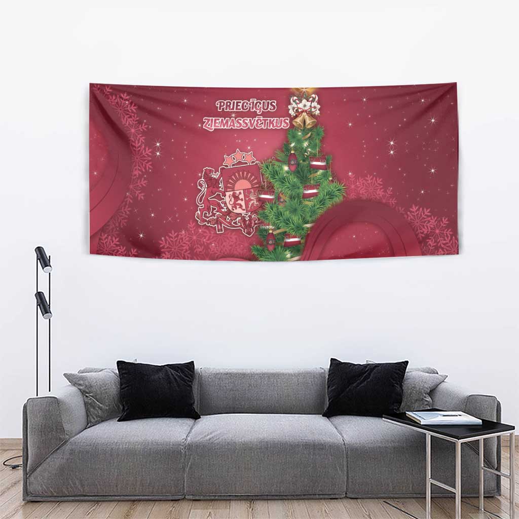 Latvia Christmas Tapestry Xmas Tree Latvija - Wonder Print Shop