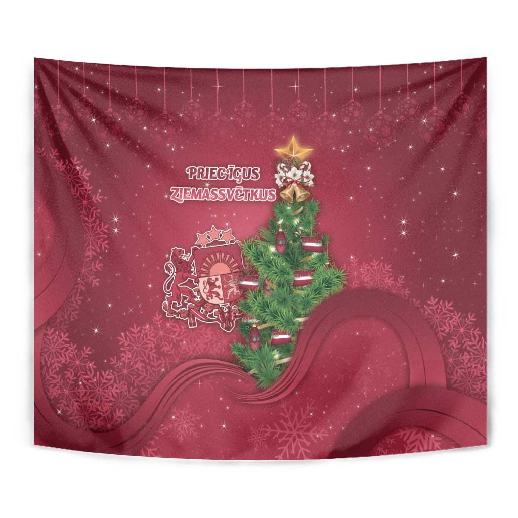 Latvia Christmas Tapestry Xmas Tree Latvija - Wonder Print Shop