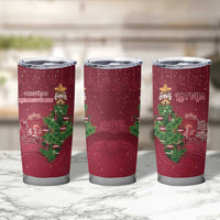 Latvia Christmas Tumbler Cup Xmas Tree Latvija - Wonder Print Shop