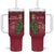 Latvia Christmas Tumbler With Handle Xmas Tree Latvija - Wonder Print Shop