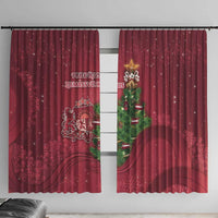 Latvia Christmas Window Curtain Xmas Tree Latvija - Wonder Print Shop