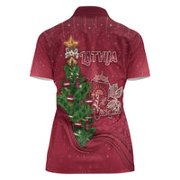 Latvia Christmas Women Polo Shirt Xmas Tree Latvija - Wonder Print Shop