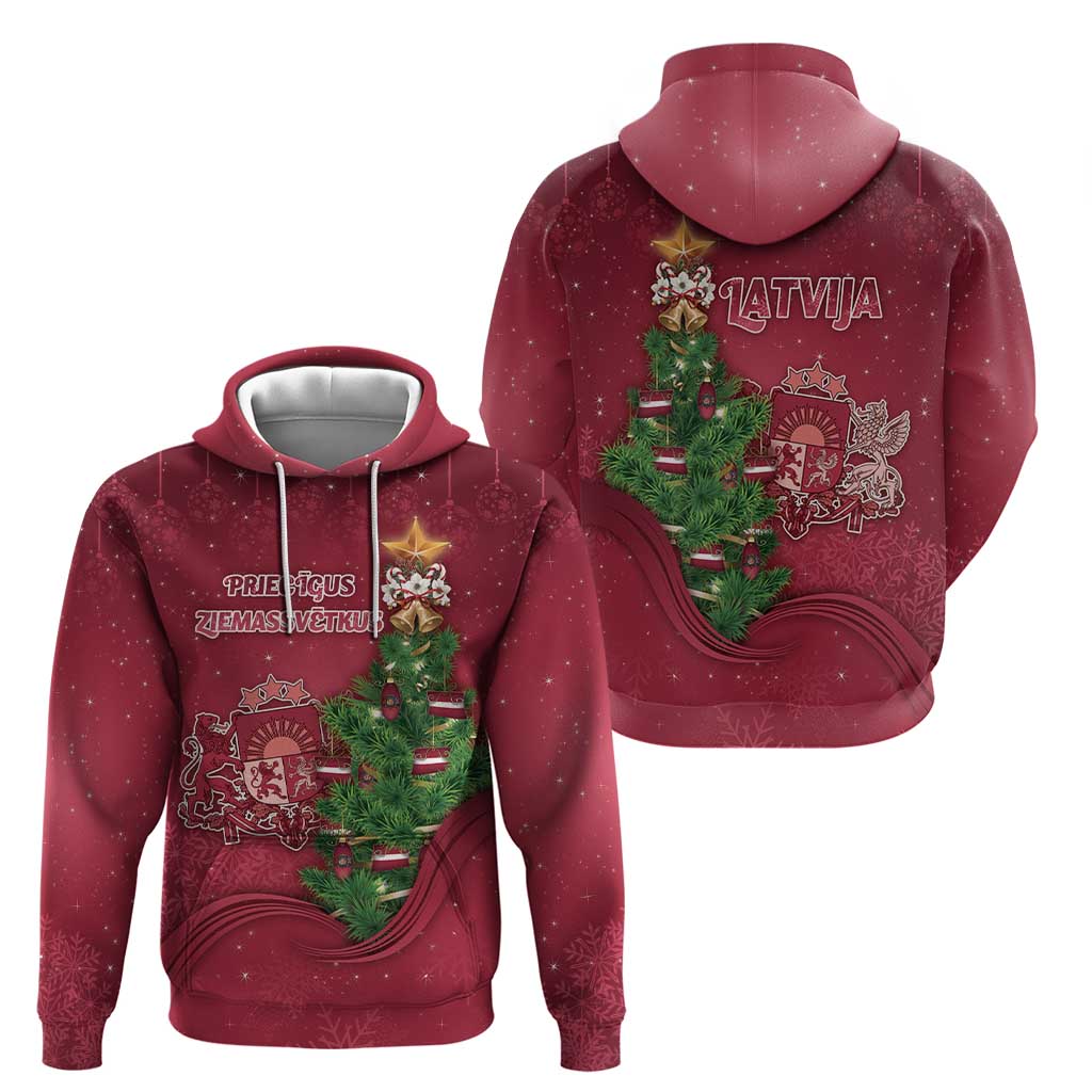 Latvia Christmas Zip Hoodie Xmas Tree Latvija - Wonder Print Shop