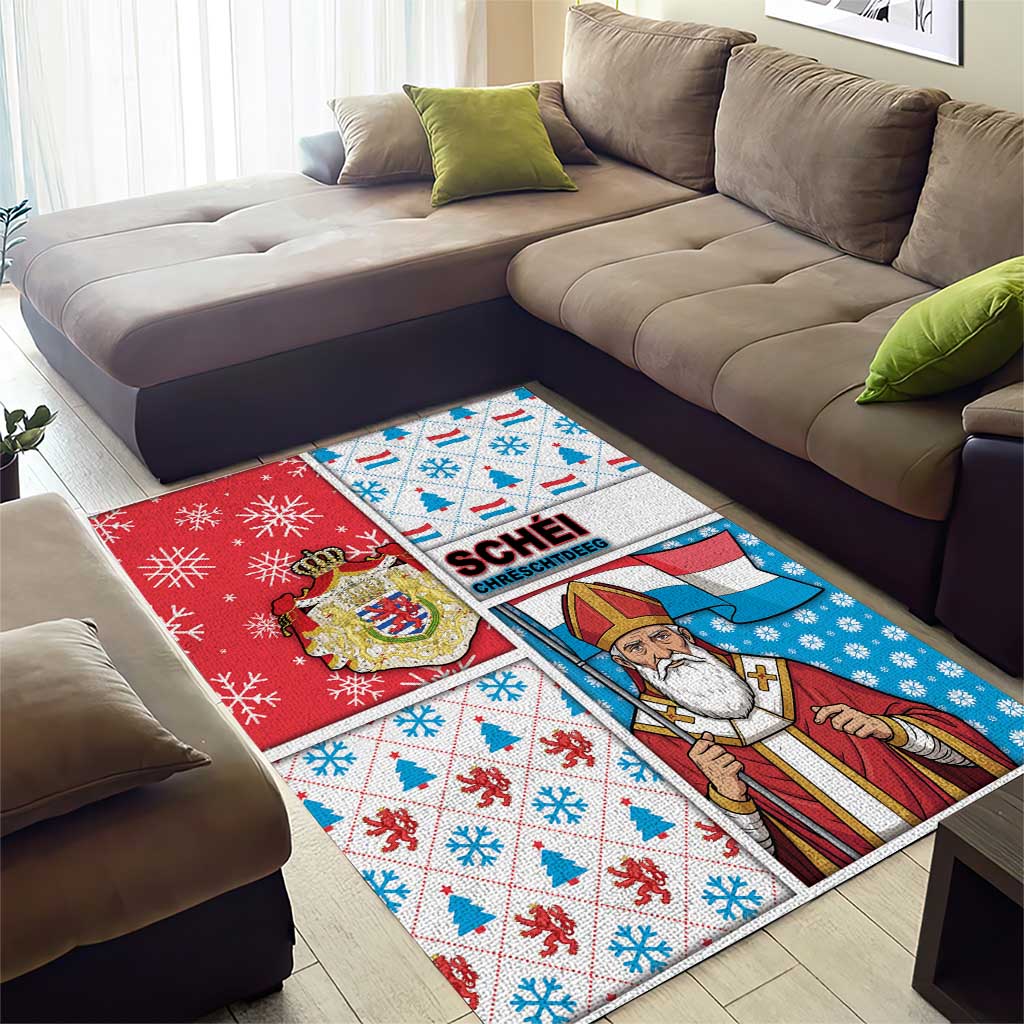 Luxembourg Christmas Area Rug Kleeschen With Xmas Patterns - Wonder Print Shop