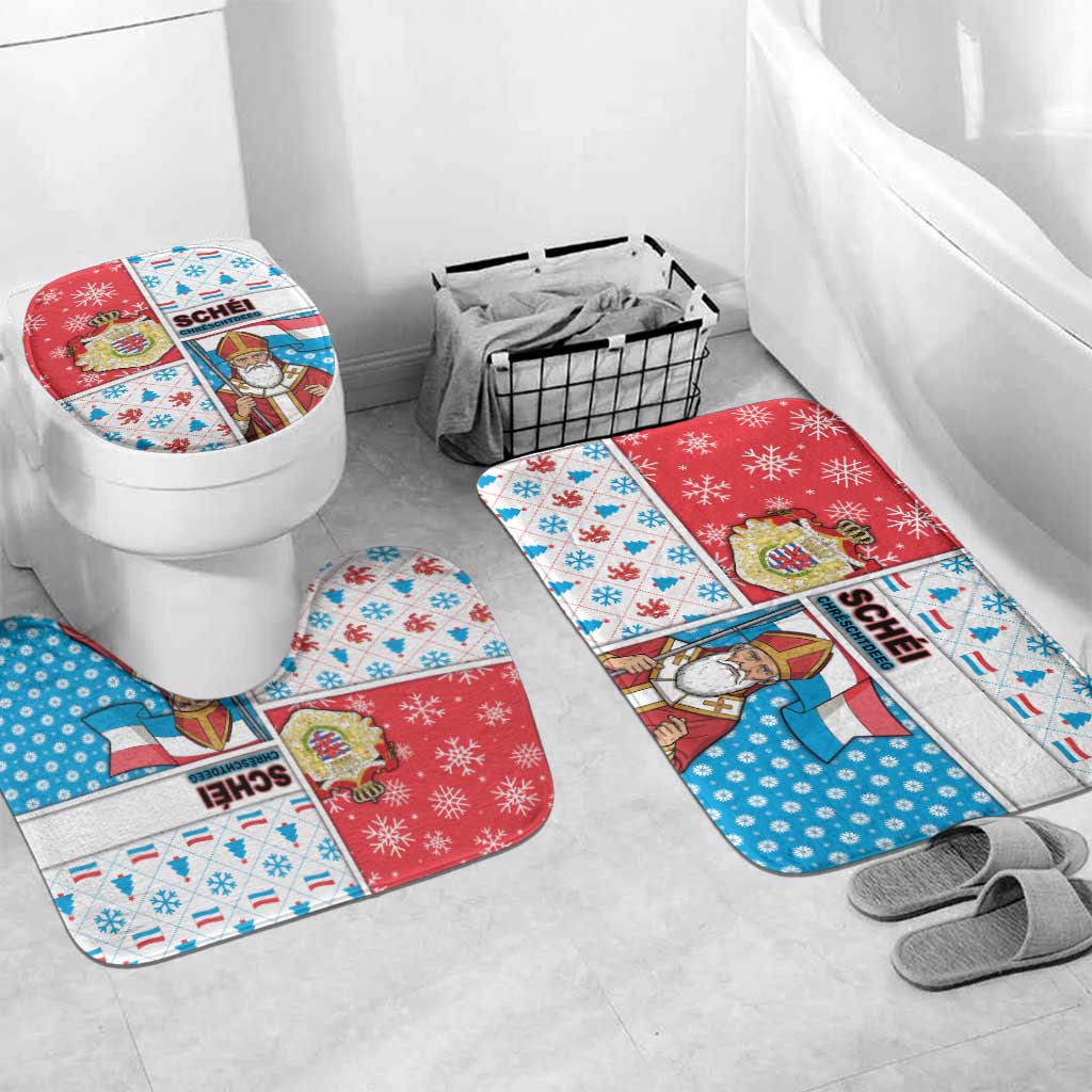 Luxembourg Christmas Bathroom Set Kleeschen With Xmas Patterns - Wonder Print Shop