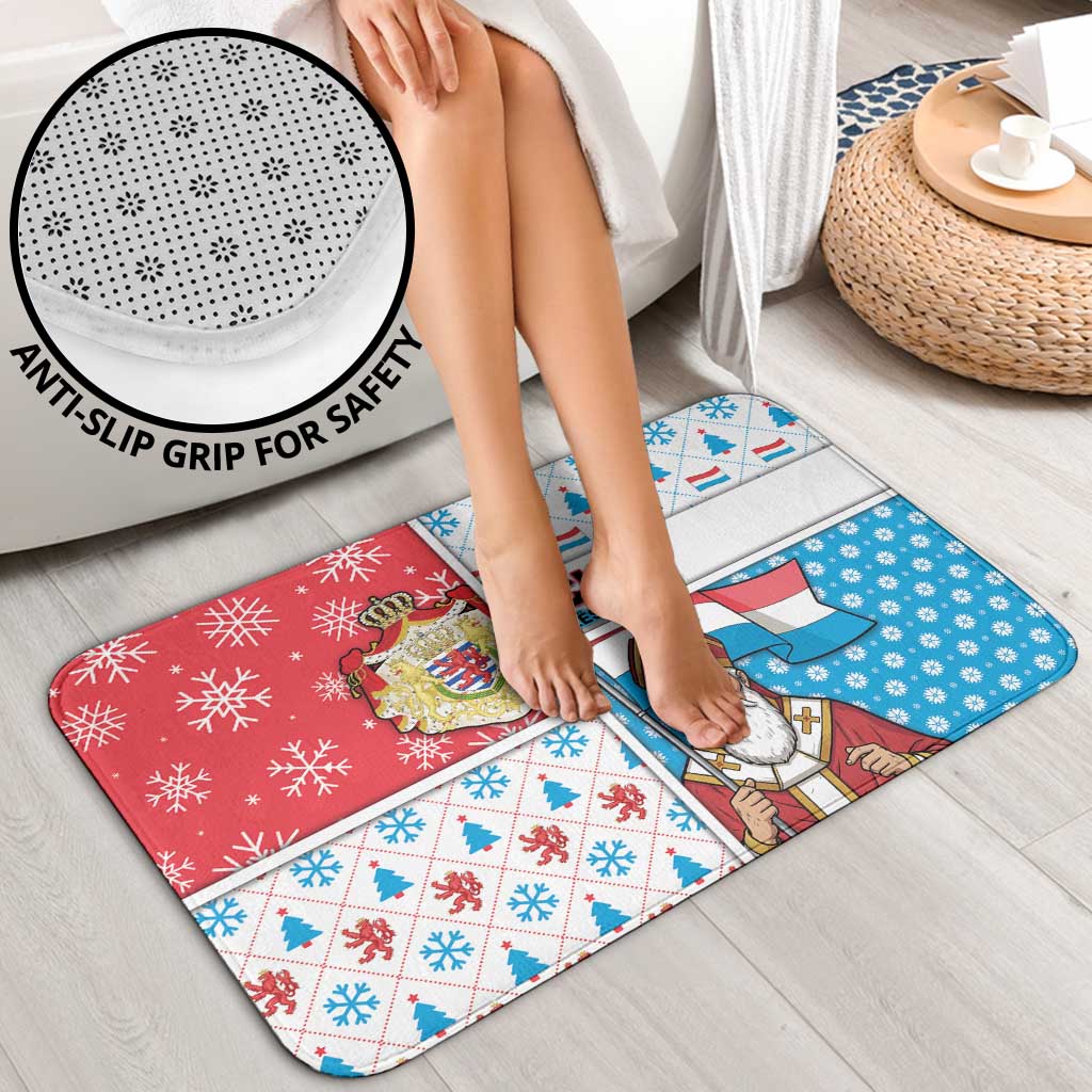 Luxembourg Christmas Bathroom Set Kleeschen With Xmas Patterns - Wonder Print Shop