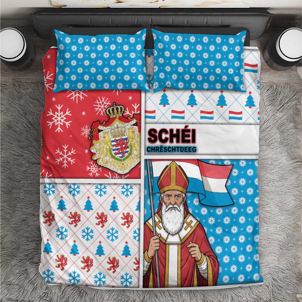 Luxembourg Christmas Bedding Set Kleeschen With Xmas Patterns - Wonder Print Shop