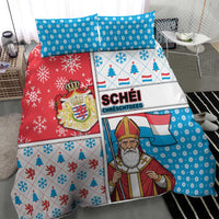 Luxembourg Christmas Bedding Set Kleeschen With Xmas Patterns - Wonder Print Shop