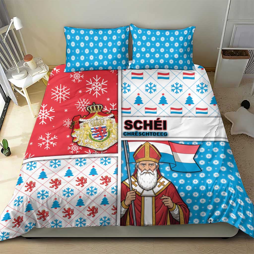 Luxembourg Christmas Bedding Set Kleeschen With Xmas Patterns - Wonder Print Shop