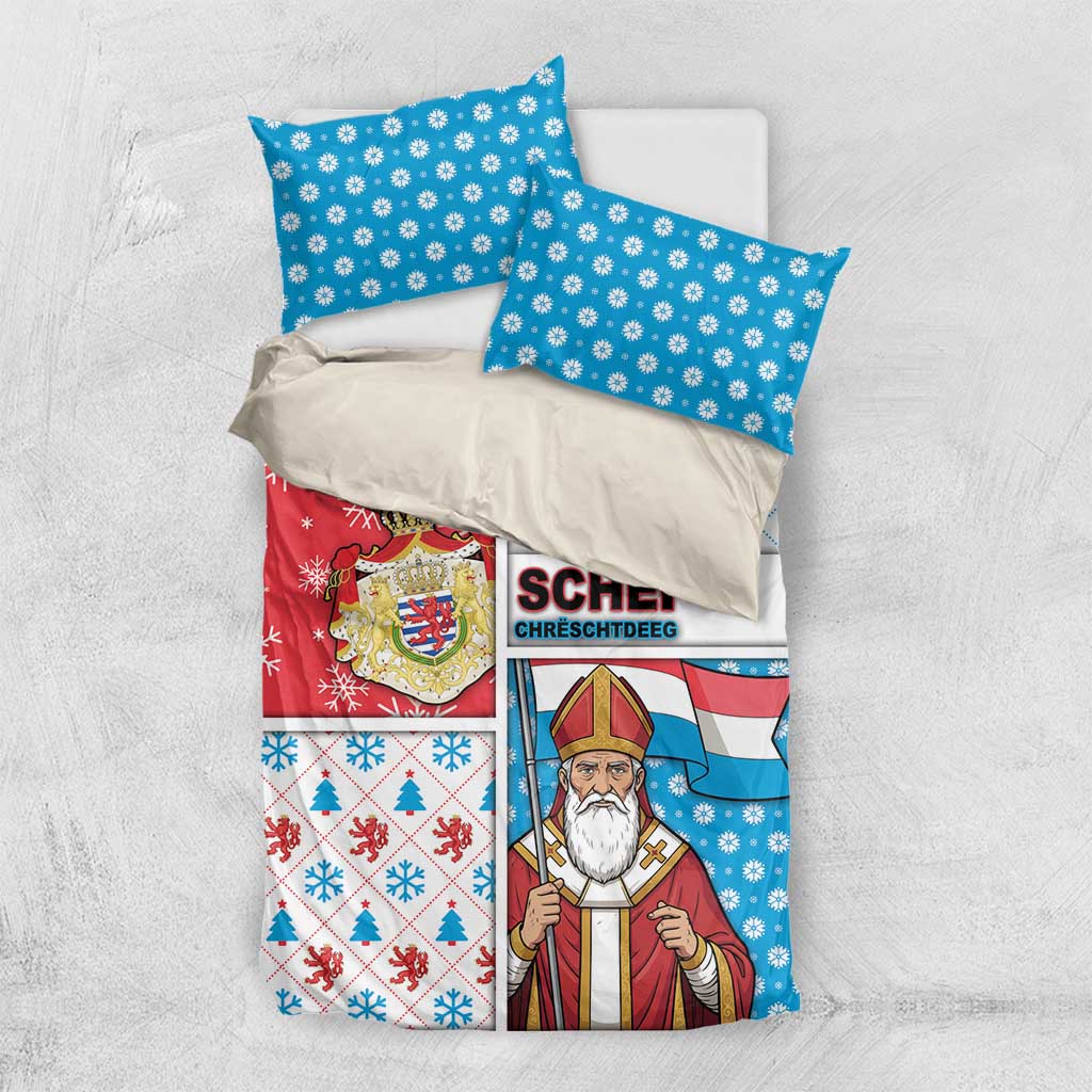 Luxembourg Christmas Bedding Set Kleeschen With Xmas Patterns - Wonder Print Shop