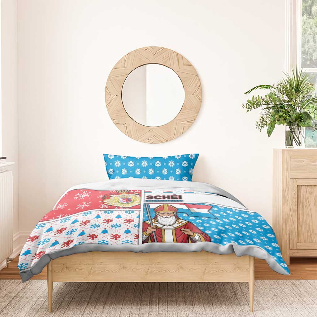 Luxembourg Christmas Bedding Set Kleeschen With Xmas Patterns - Wonder Print Shop