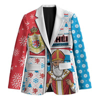 Luxembourg Christmas Blazer Kleeschen With Xmas Patterns - Wonder Print Shop