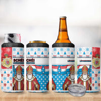 Luxembourg Christmas 4 in 1 Can Cooler Tumbler Kleeschen With Xmas Patterns - Wonder Print Shop