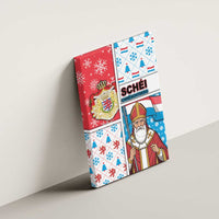 Luxembourg Christmas Canvas Wall Art Kleeschen With Xmas Patterns - Wonder Print Shop