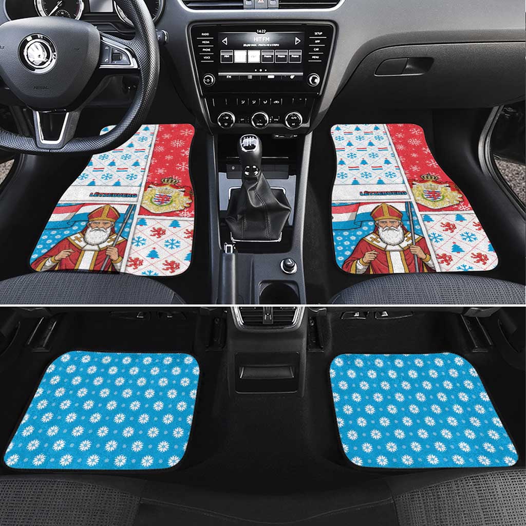 Luxembourg Christmas Car Mats Kleeschen With Xmas Patterns - Wonder Print Shop