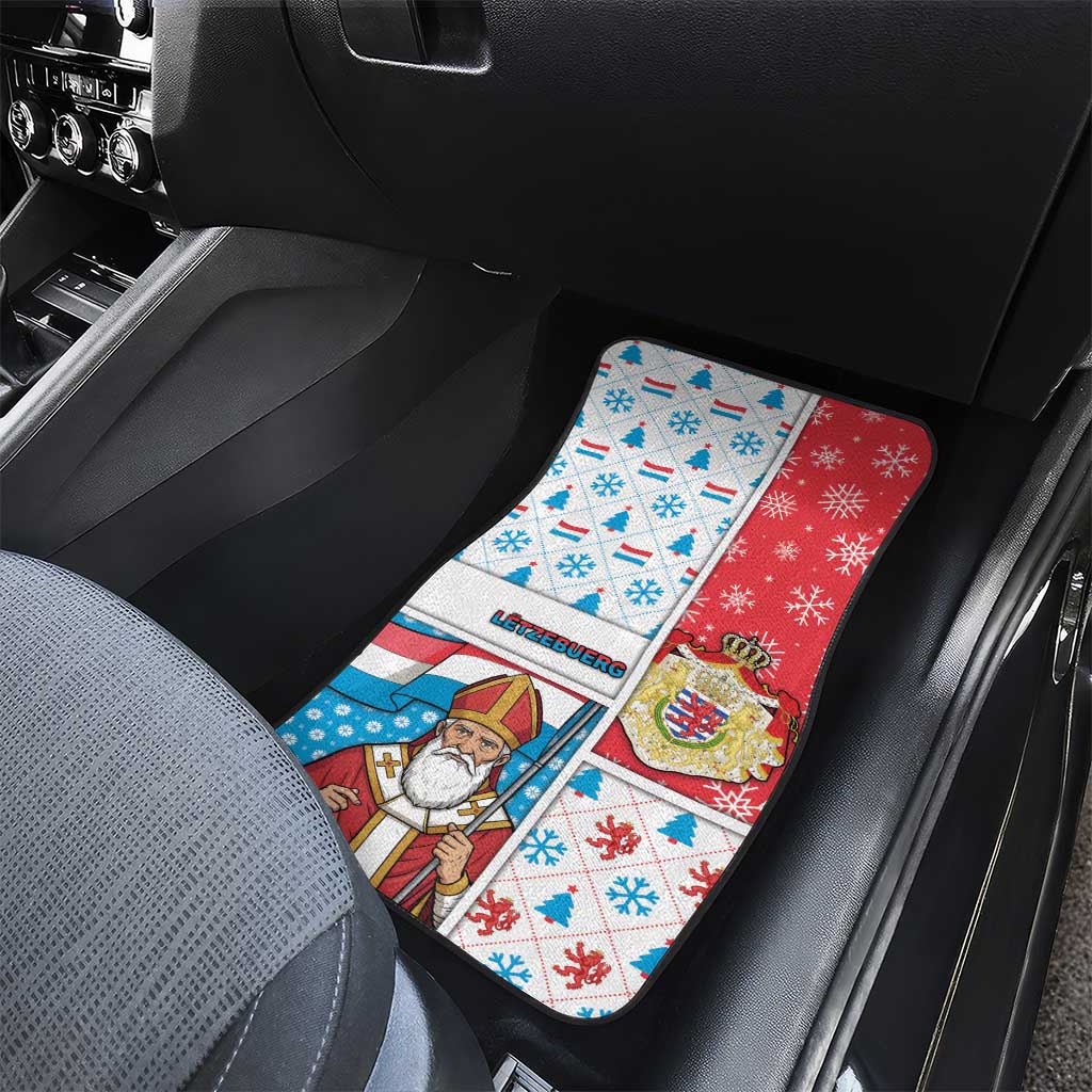 Luxembourg Christmas Car Mats Kleeschen With Xmas Patterns - Wonder Print Shop