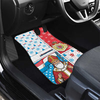 Luxembourg Christmas Car Mats Kleeschen With Xmas Patterns - Wonder Print Shop