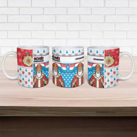 Luxembourg Christmas Ceramic Mug Kleeschen With Xmas Patterns - Wonder Print Shop