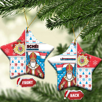 Luxembourg Christmas Ceramic Ornament Kleeschen With Xmas Patterns - Wonder Print Shop