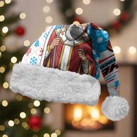 Luxembourg Christmas Santa Hat Kleeschen With Xmas Patterns - Wonder Print Shop